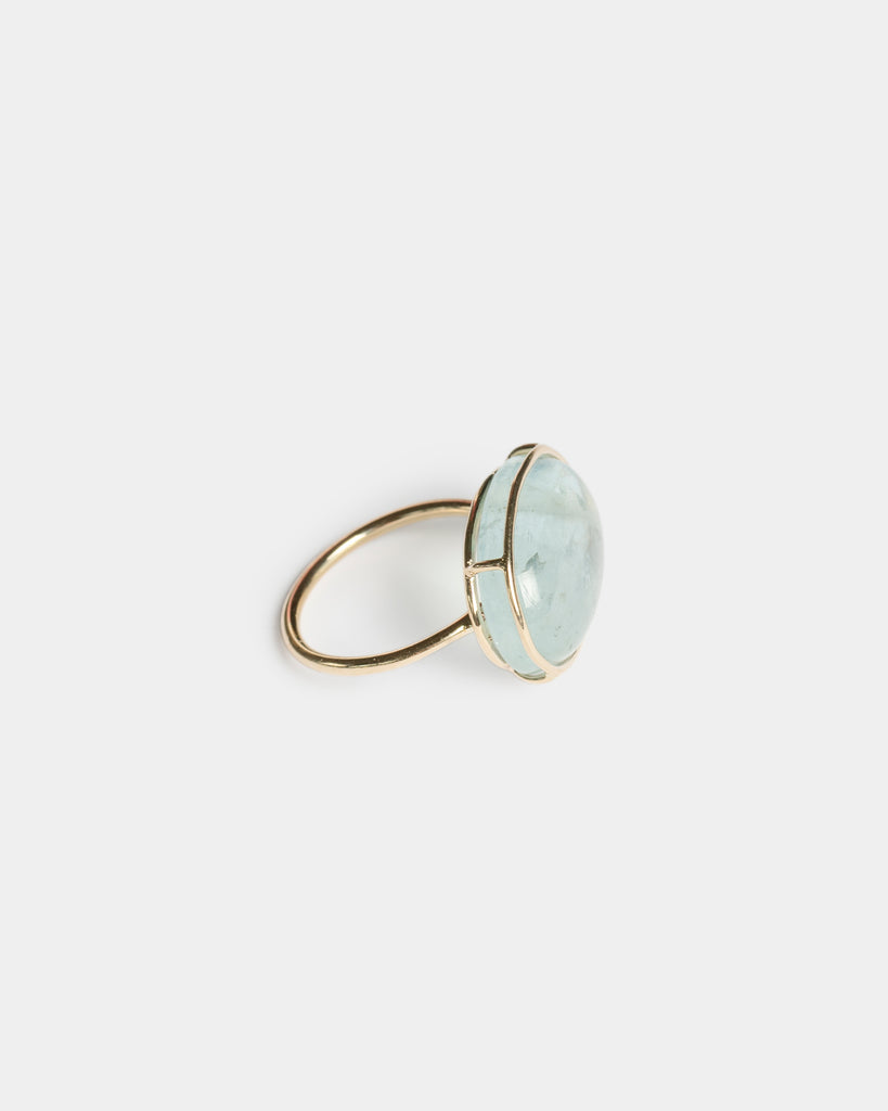 14k East West Flickering Blue Floating Ring