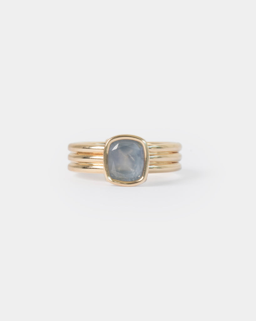 14k Sapphire Banded Ring