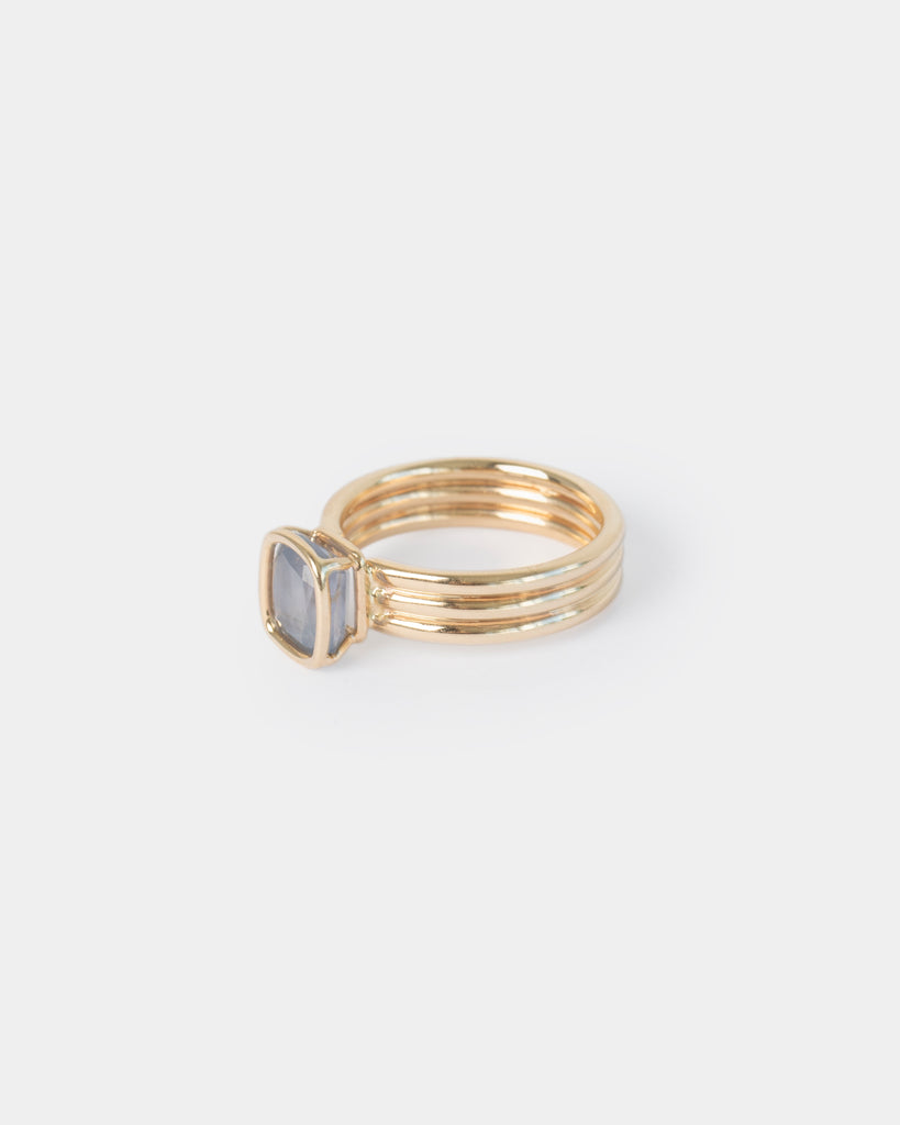 14k Sapphire Banded Ring