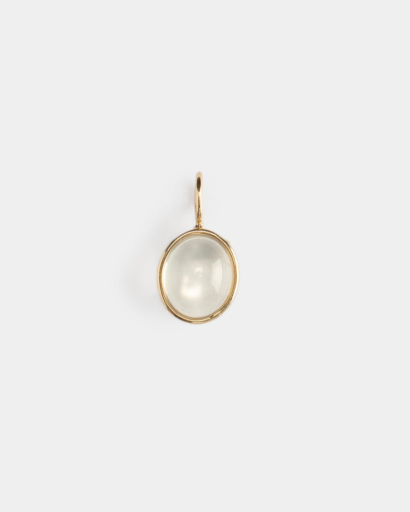 14k Green Moonstone Floating Pendant