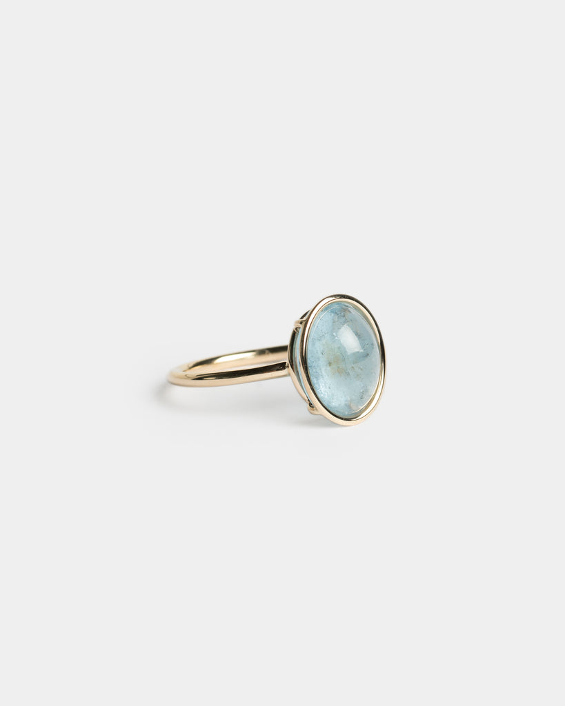 14k Clair Aquamarine Floating Ring