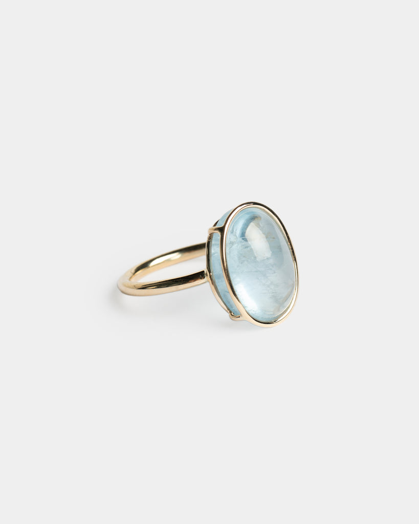 14k Pearl Blue Floating Ring