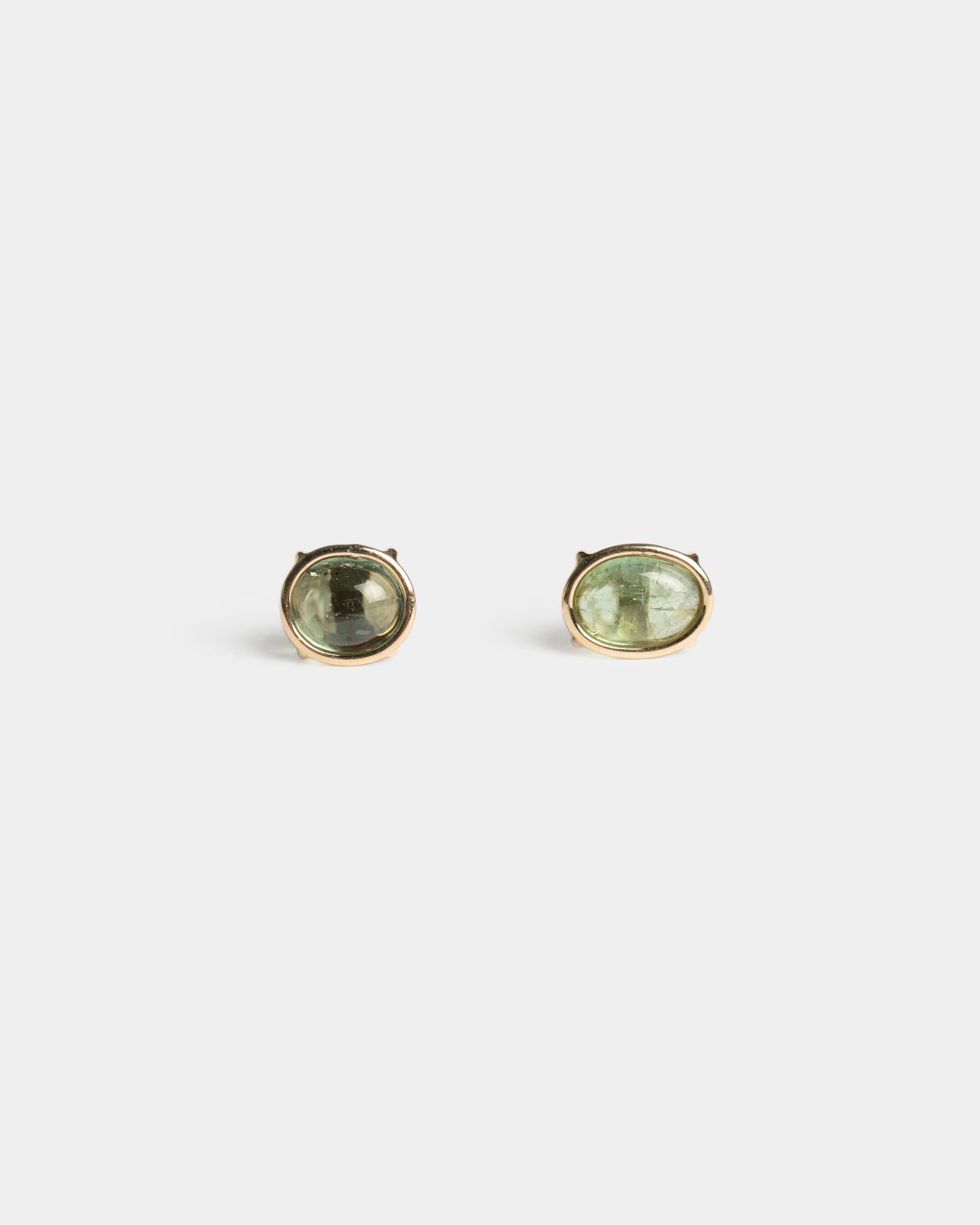 14k Olive Tourmaline Studs