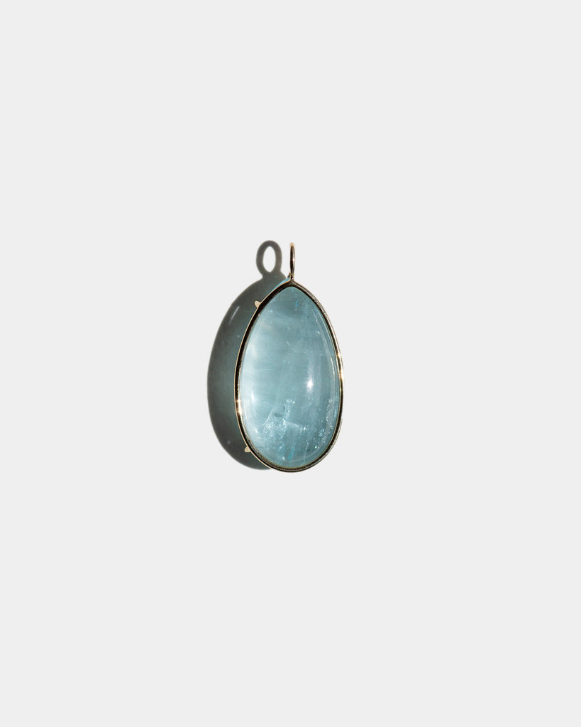 14k Droplet Floating Pendant