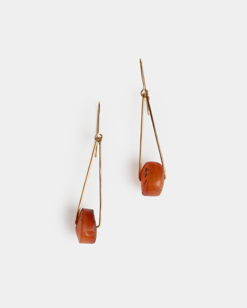 Carnelian Pendulum Earrings