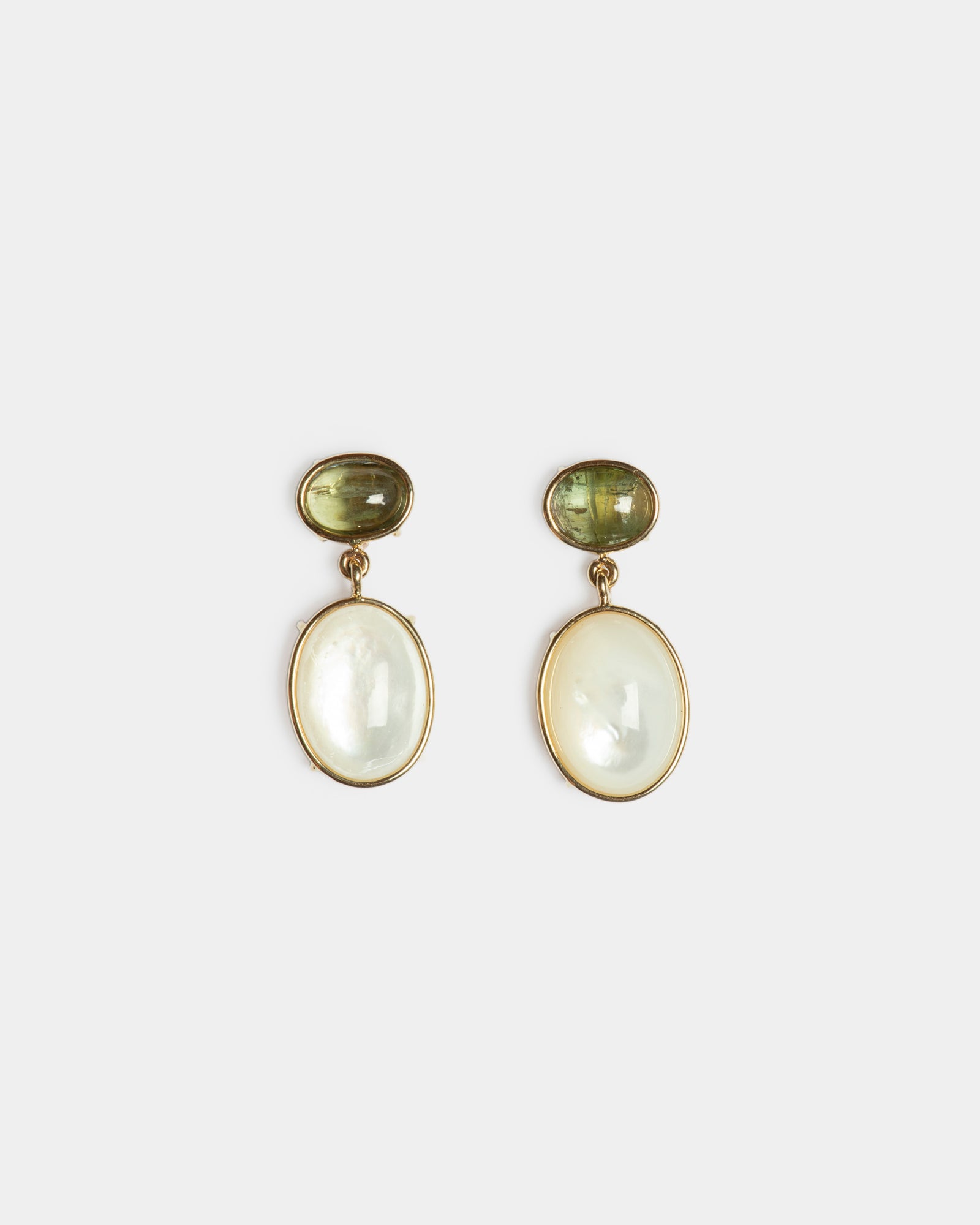 14k Pearly Snails Double Drop Earrings