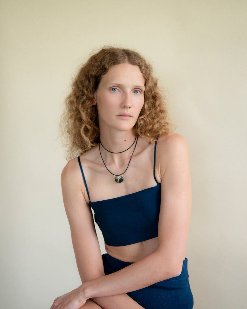 Portoro Marble Cord Necklace