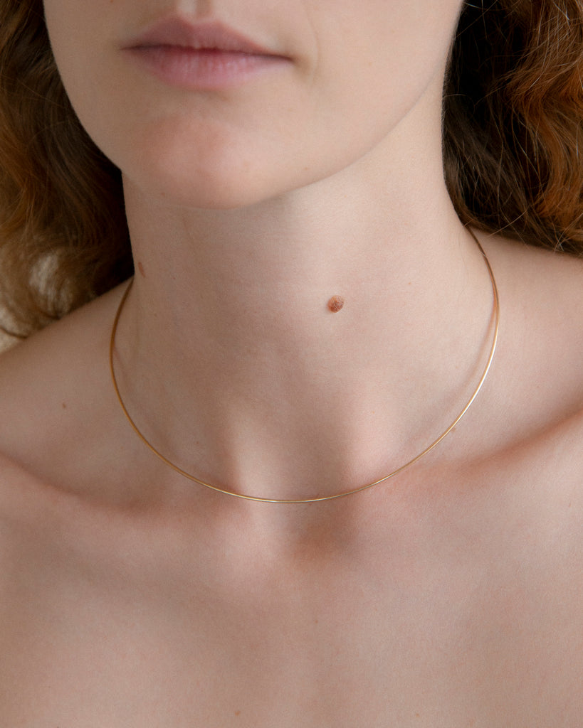 14k Hammered Choker