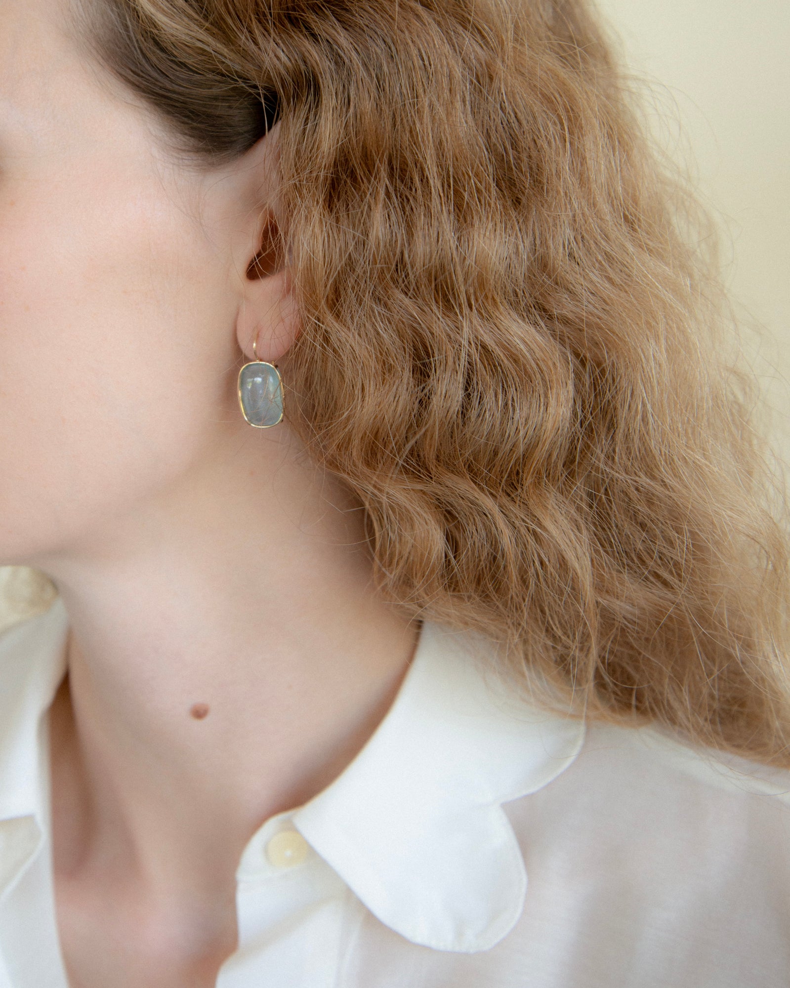 14k Asymmetry Wins Drop Earrings