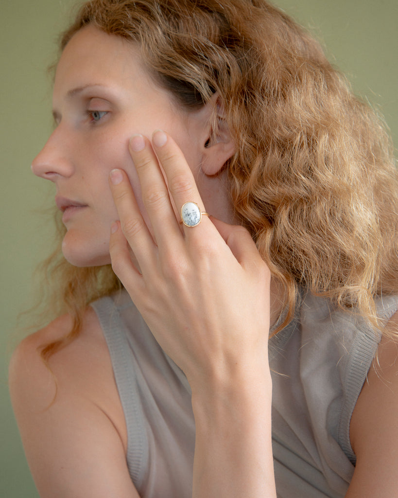 14k Shadow Fields Floating Ring