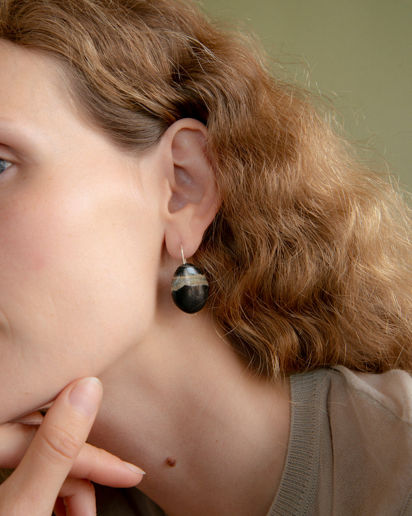 Portoro Marble Drop Earrings