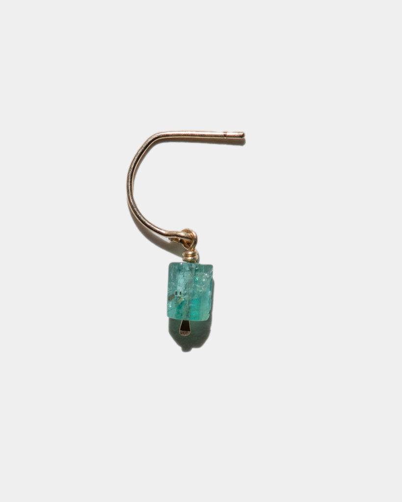14k Emerald Charm Earrings