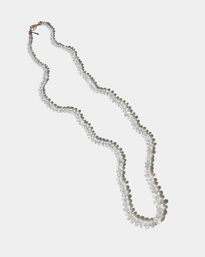 14k Rainbow Moonstone Layering Necklace