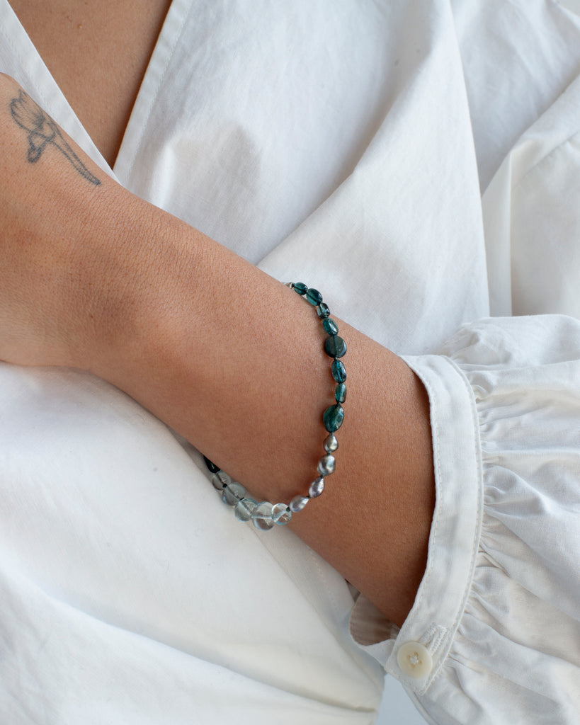 14k Lakes and Ocean Layering Bracelets