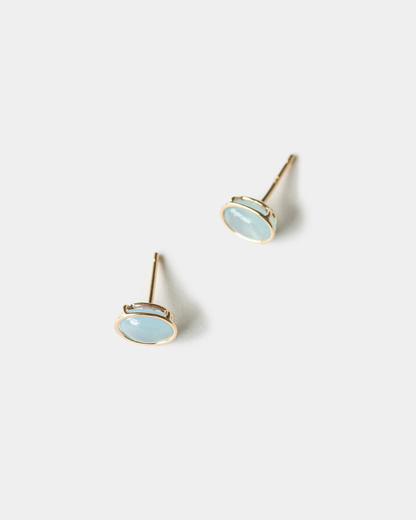 14k Misty Blue Floating Studs