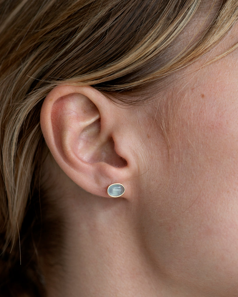 14k Misty Blue Floating Studs