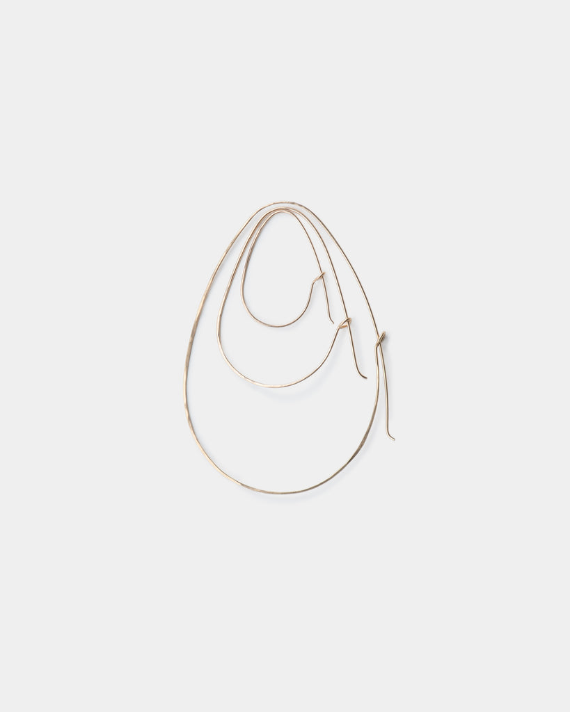 14k Egg Hoops