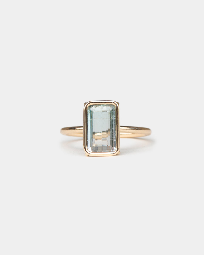 14k Mint Tourmaline Floating Ring
