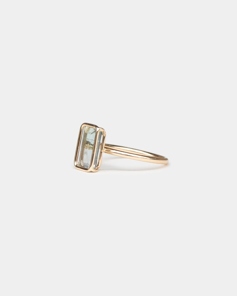 14k Mint Tourmaline Floating Ring
