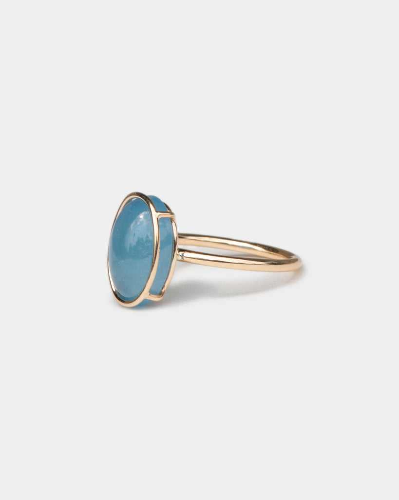 14k Aquamarine Floating Ring