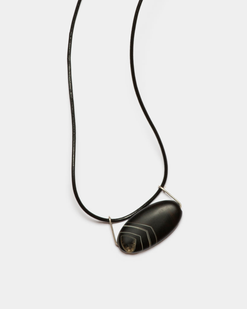 Riverbed Stone Cord Necklace