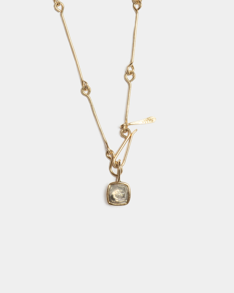 14k Smoky Spotted Diamond Floating Pendant