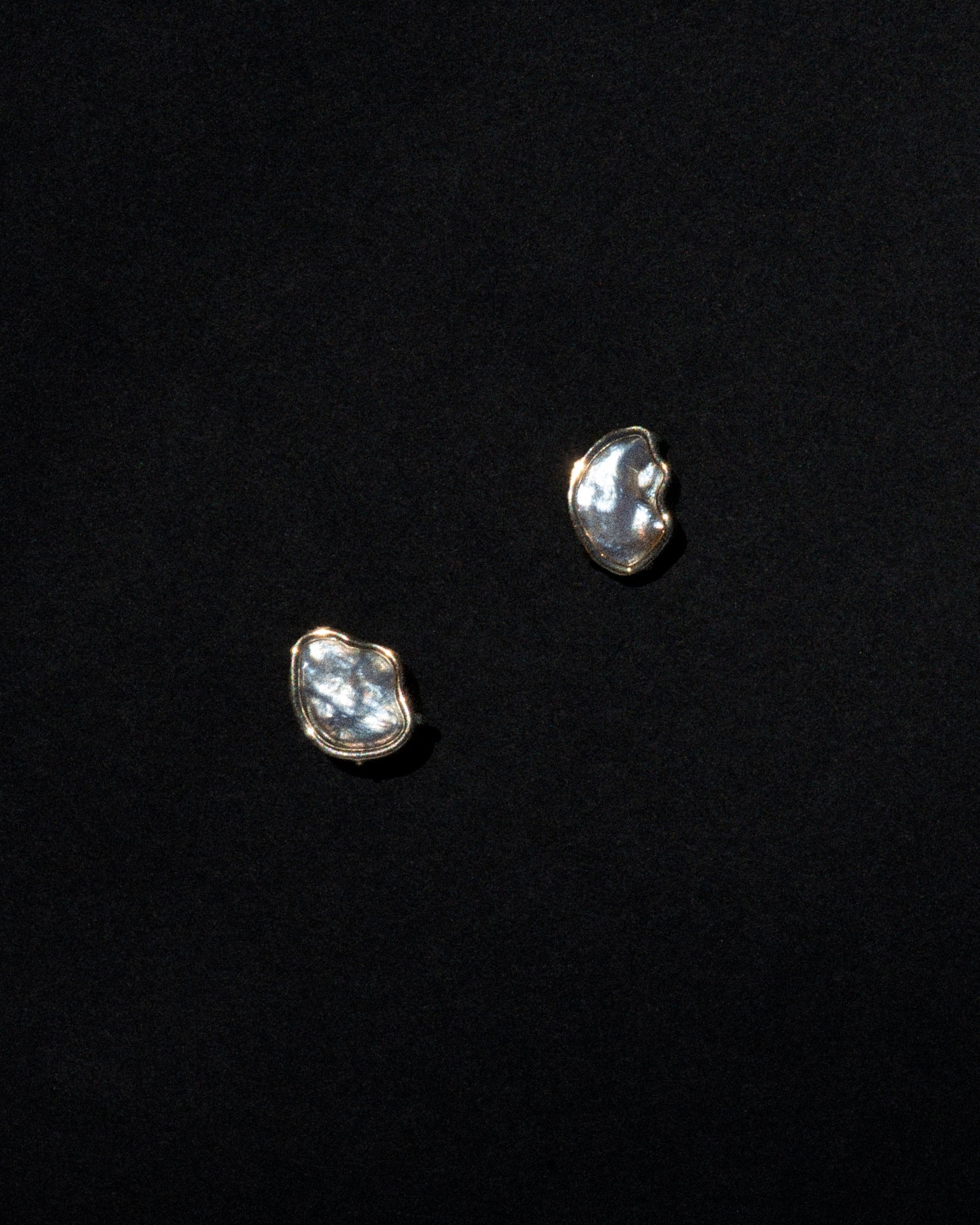 14k Cloud Keshi Pearl Floating Studs