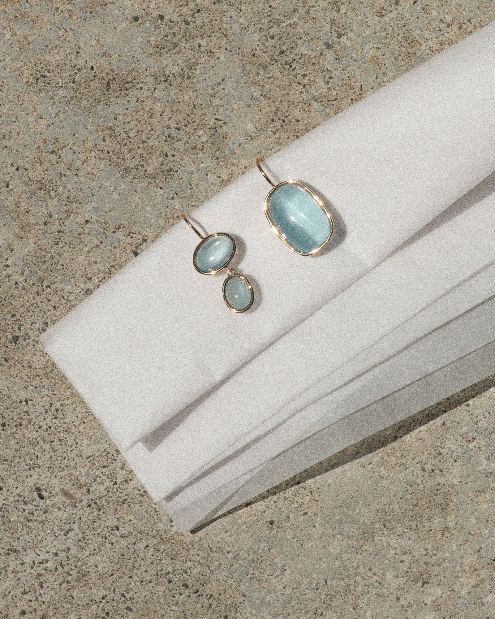 14k Asymmetry Wins Drop Earrings