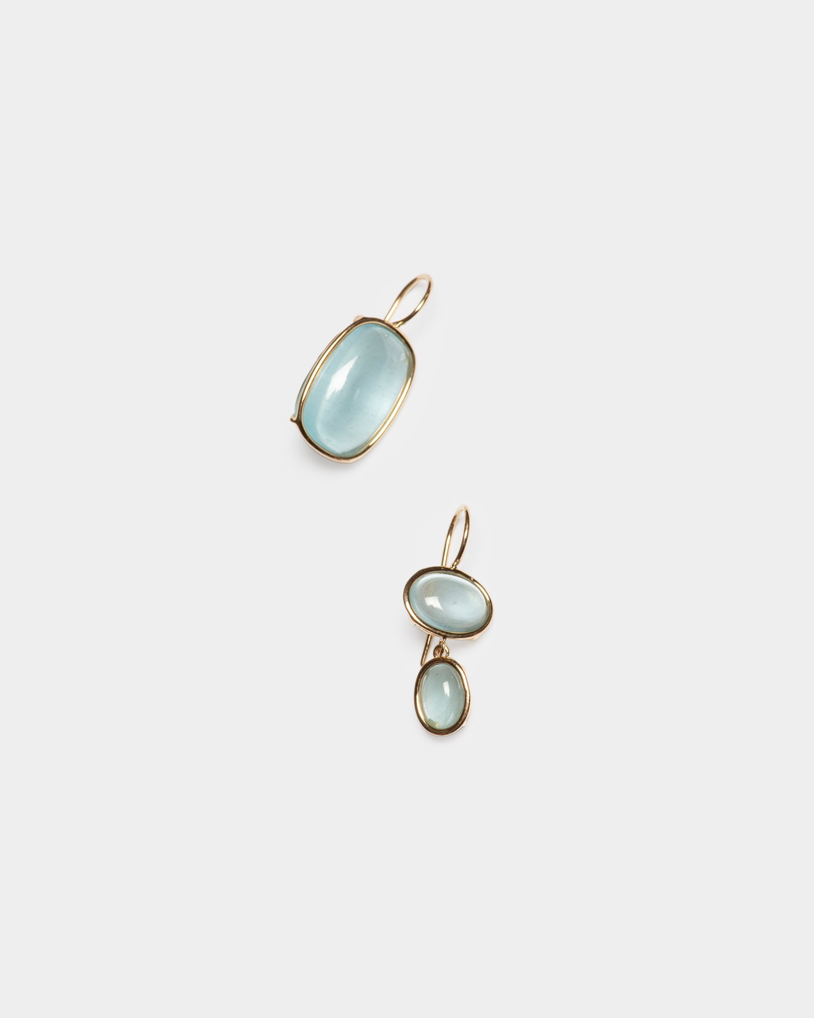 14k Asymmetry Wins Drop Earrings