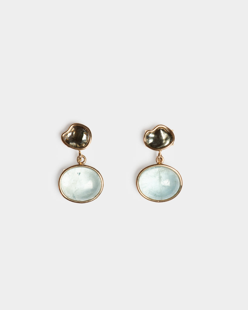 14k Of an Oyster Double Drop Earrings