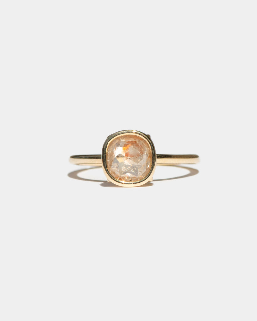 14k Copper Flash II Mineral Diamond Floating Ring