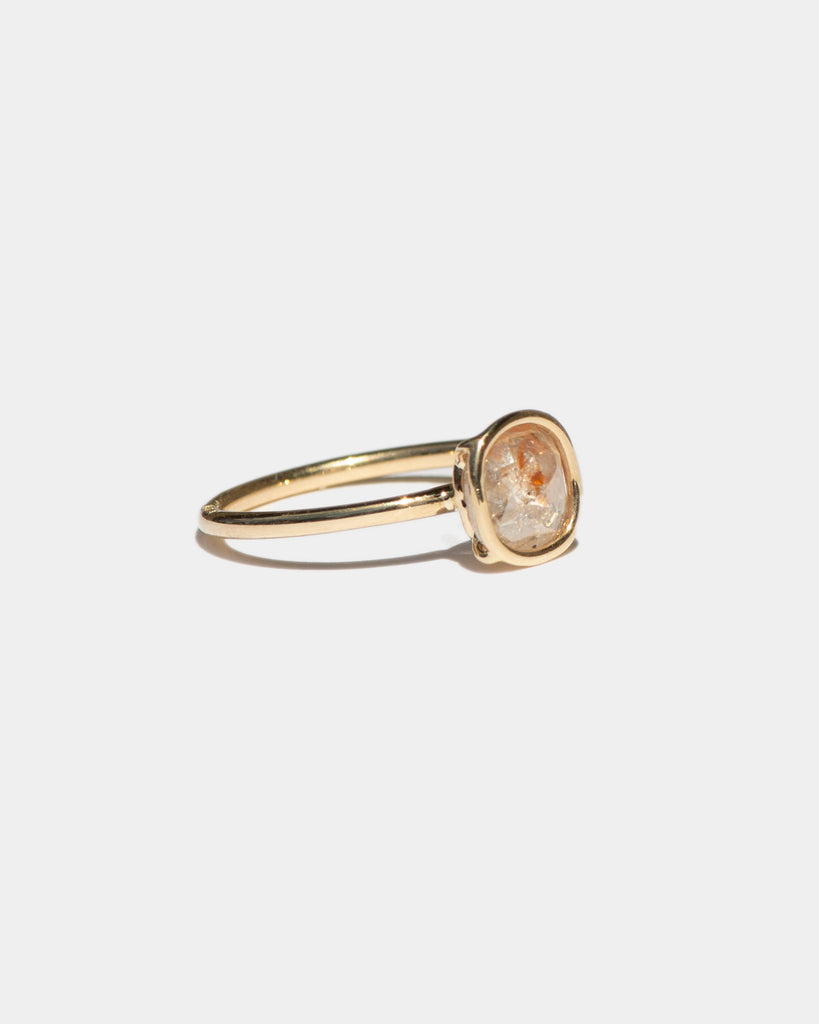 14k Copper Flash II Mineral Diamond Floating Ring
