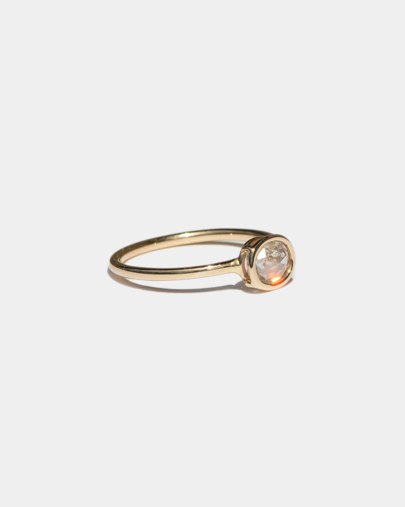 14k East West Mineral Diamond Floating Ring