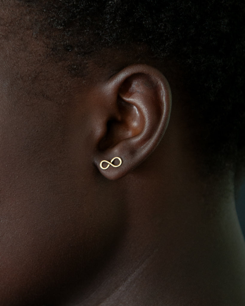 14k Infinity Studs