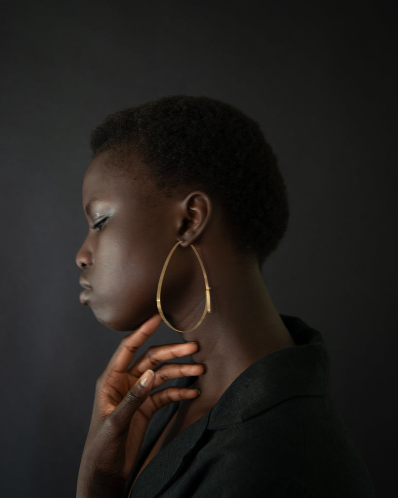 14k Egg Hoops
