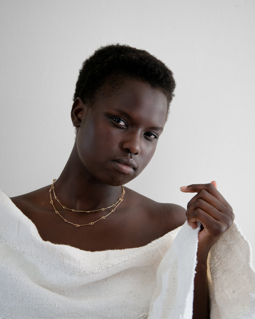 14k Bone Chain Necklace