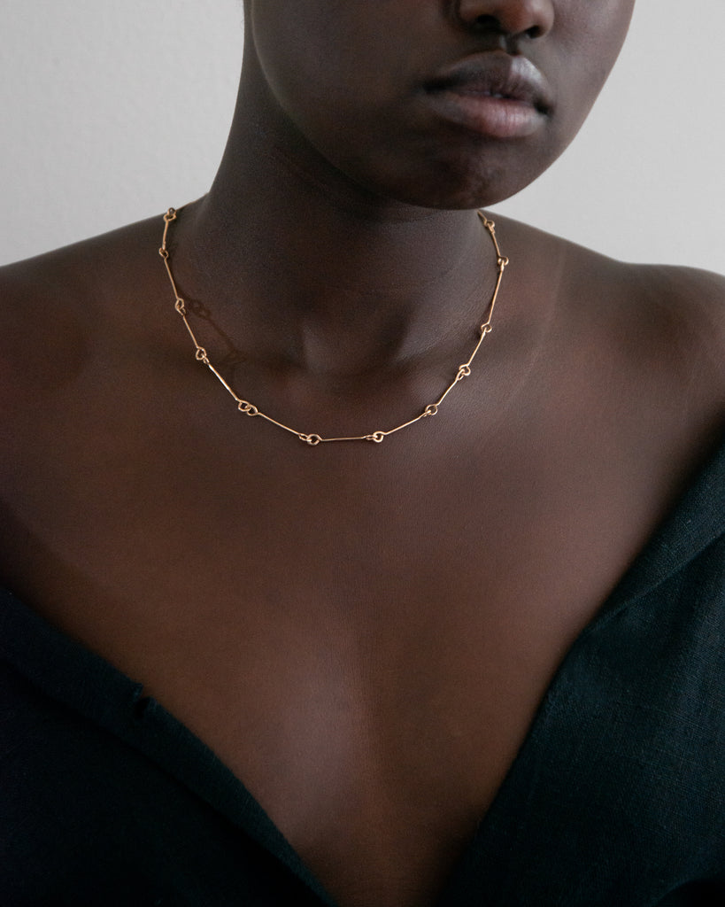 14k Bone Chain Necklace