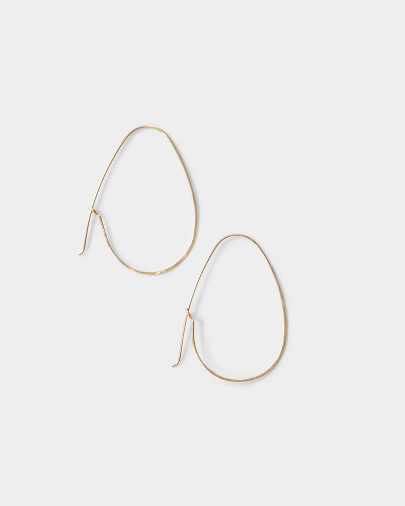 14k Egg Hoops