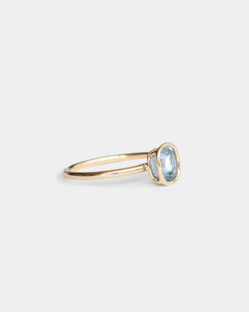 14k Sky Sapphire Floating Ring