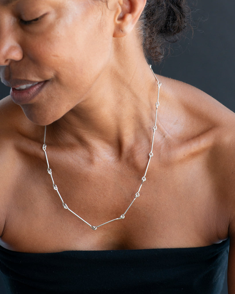 Sterling Bone Chain Necklace