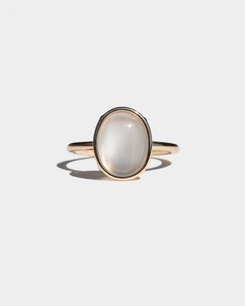 14k Moonstone Floating Ring