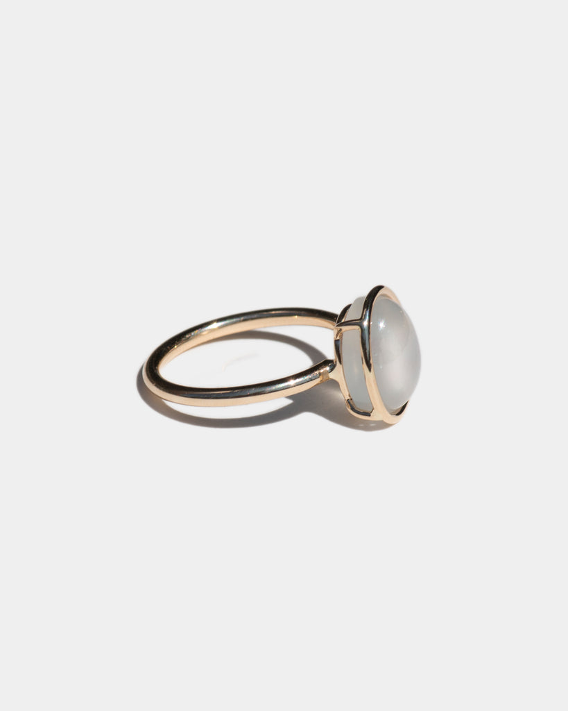 14k Moonstone Floating Ring