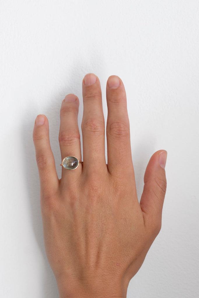 14k Driftwood Sky Floating Ring