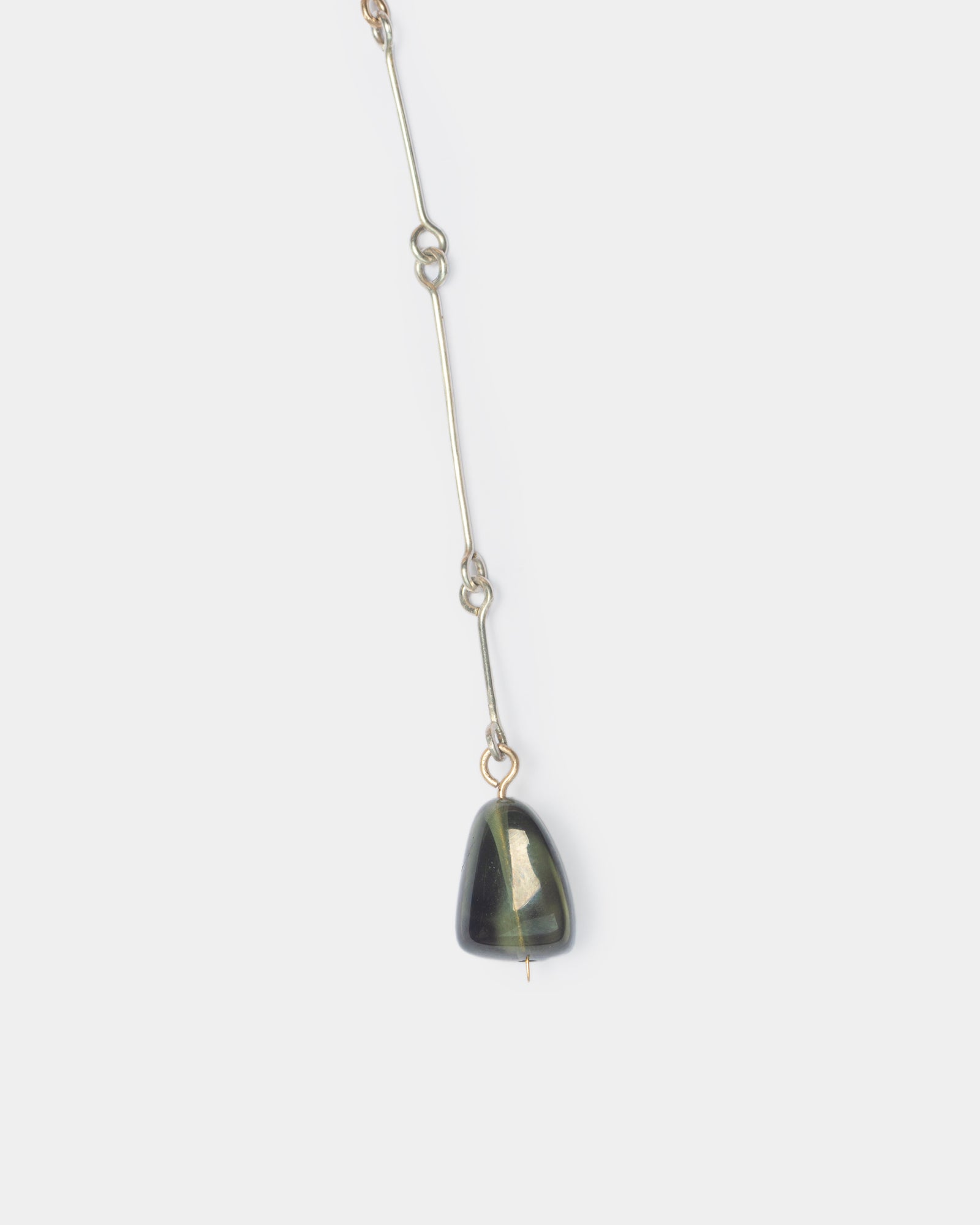 Mixed Metals Tourmaline Bone Chain Necklace