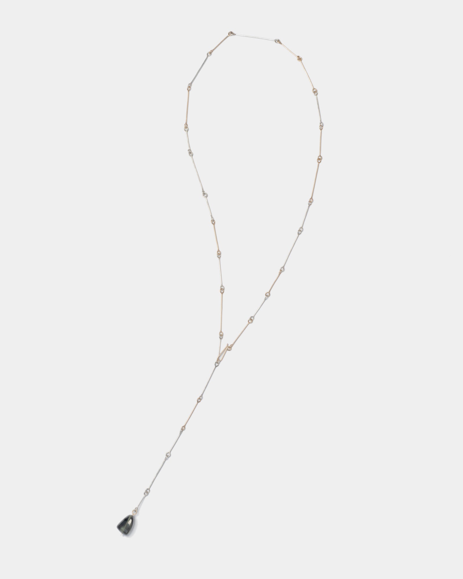 Mixed Metals Tourmaline Bone Chain Necklace
