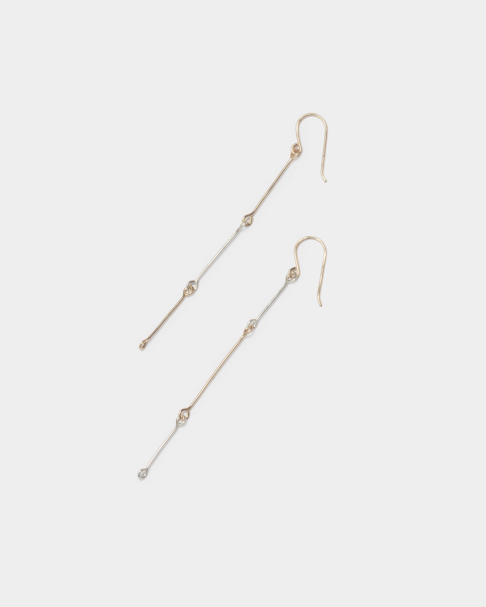 Mixed Metals Bone Chain Earrings