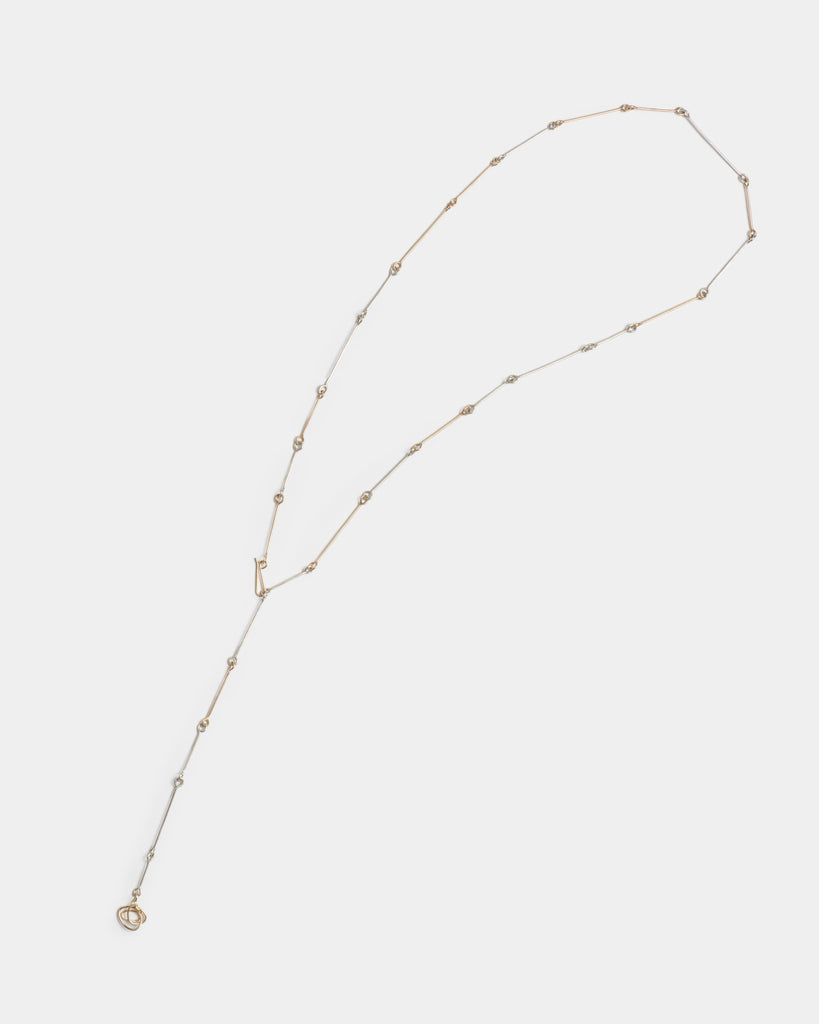 Mixed Metals Bone Chain Necklace