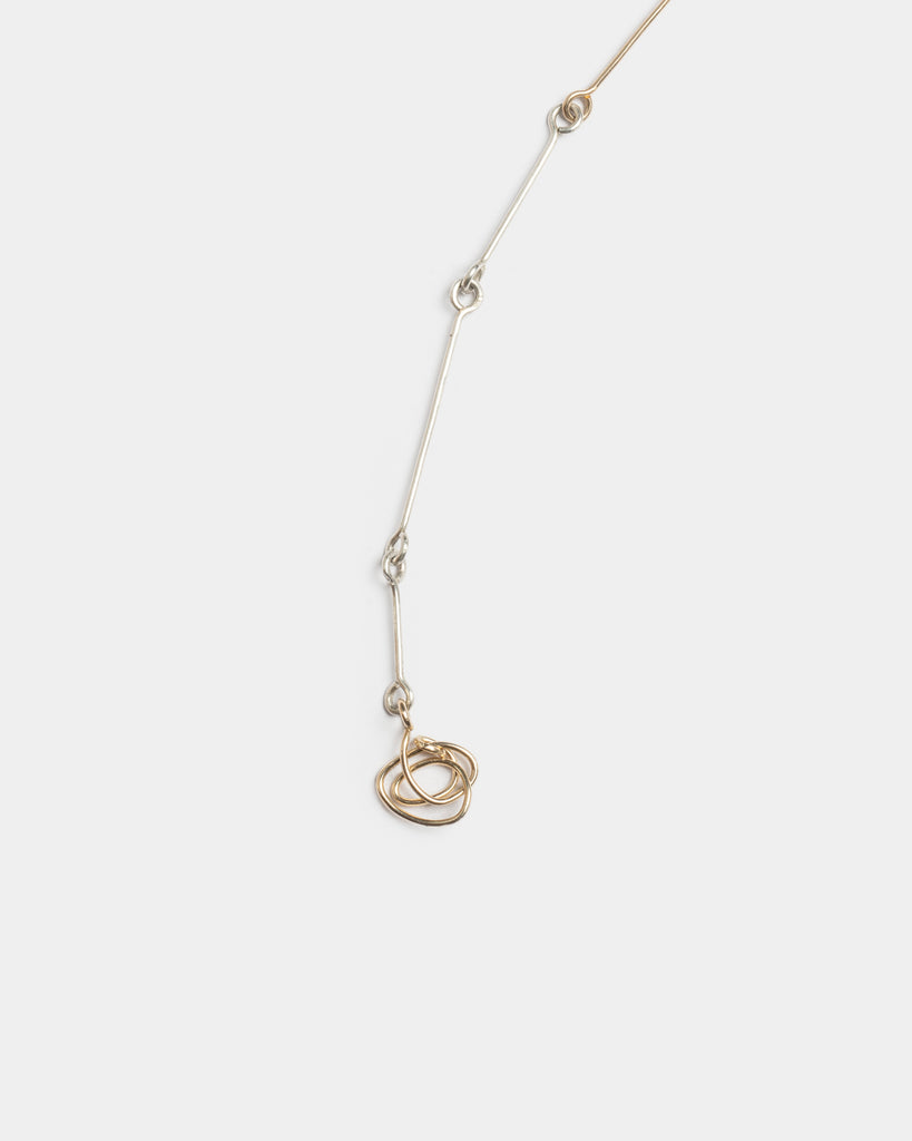 Mixed Metals Bone Chain Necklace