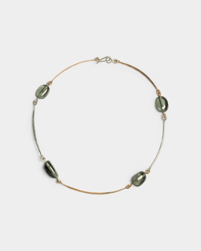 14k & Sterling Tourmaline Rudimentary Collar