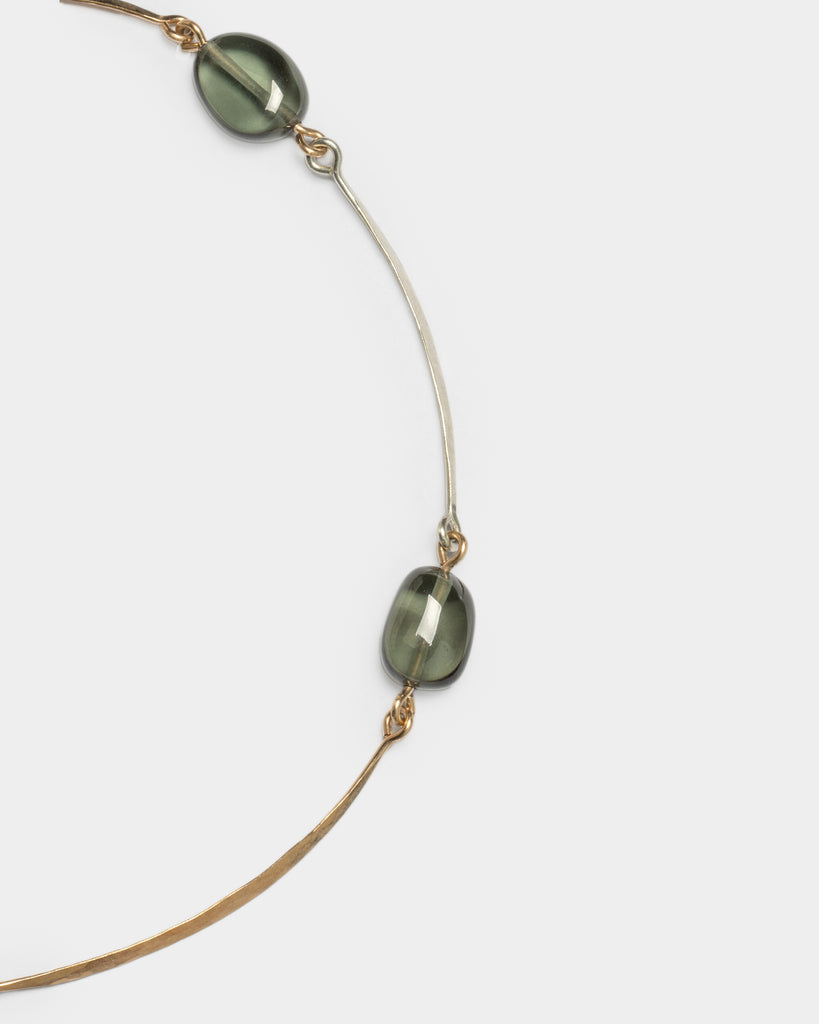 14k & Sterling Tourmaline Rudimentary Collar